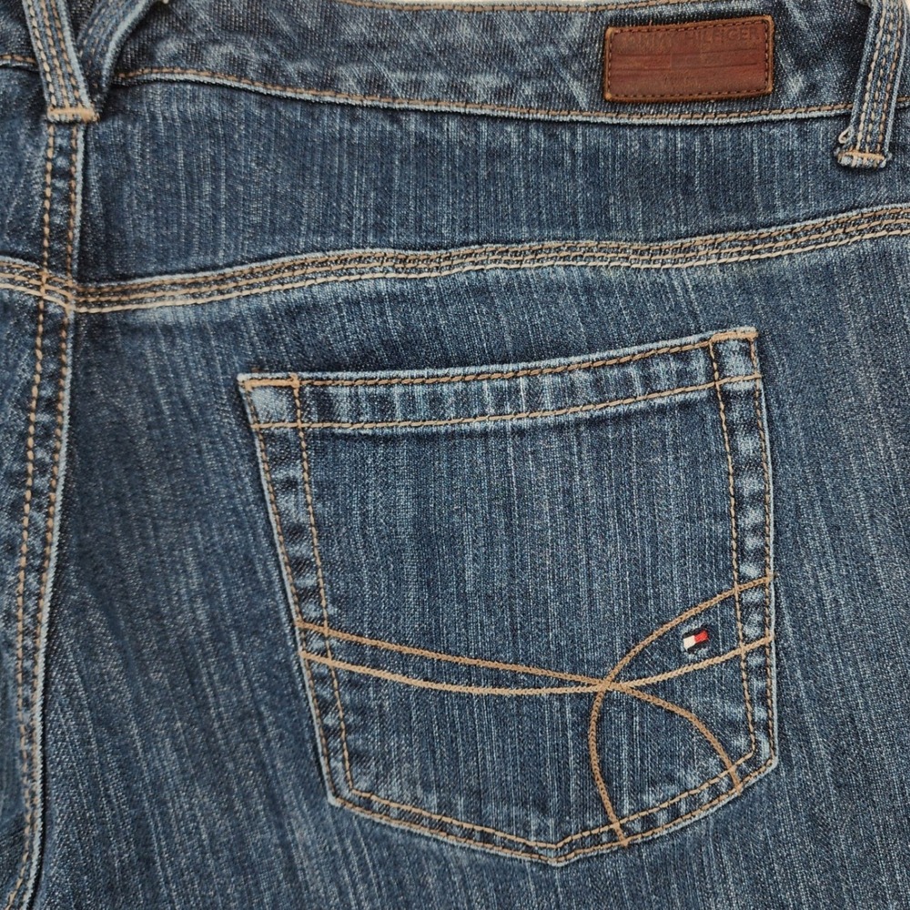 Tommy Hilfiger 18 Blue Capri Crop Jeans Stretch Denim Classic Preppy Casual 2539